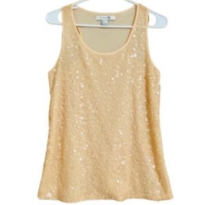 Forever 21 Sequin Peach Tank Top
